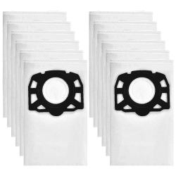 12Stück Staubsaugerbeutel für Kärcher WD4,WD5,WD6 Vliesfilterbeutel KFI 487,Staubbeutel für Kärcher MV 4, MV 5, MV 6,WD5P,WD6P Filtertüten Fleece Filter Bags 2.863-006.0 Nass Trockensauger Beutel MV45-12P