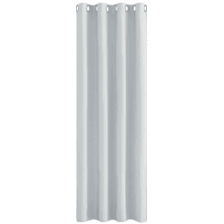 PONY DANCE Thermovorhang Kälteschutz Gardinen Wohnzimmer Modern Verdunkelungsvorhang 1 Stück H 210 x B 132 cm Türvorhang mit Ösen Blickdichte Vorhänge Ösenschal, Grau-weiß H210 x B132 cm (1er Pack) Grau-weiß