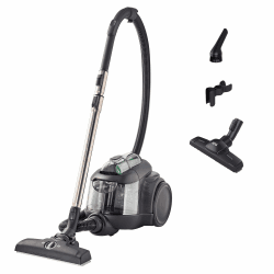 AEG CLEAN 6000 ÖKO AL61C2ÖKO Staubsauger beutellos / ETM Testsieger (SEHR GUT) / 60 % Recyclingmaterial / 550 W / Zusatzdüsen / Softräder / 74 dB(A) / 12m Aktionsradius / 1,6L Staubbehälter / Schwarz mit Hartbodendüse und 3in1 Multifunktionsdüse