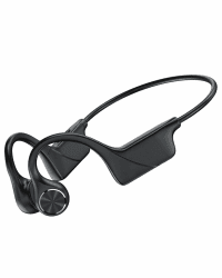 SANOTO Knochenschall Kopfhörer Bluetooth 5.3,Open Ear Kopfhörer Kabellos Bone Conduction Kopfhörer IPX5 Wasserdicht Staubdicht Sportkopfhörer Lange Akkulaufzeit Kopfhörer für Läufer Fitness Schwarz