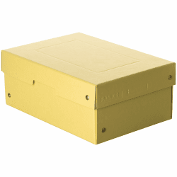 Original Falken PureBox Pastell. Made in Germany. 100 mm hoch DIN A5 gelb. Aufbewahrungsbox mit Deckel aus stabilem Karton Vegan Geschenkbox Transportbox Schachtel Allzweckbox DIN A5 | 1 Stück Höhe: 100mm Gelb
