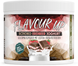 Geschmackspulver SCHOKO ERDBEERE JOGHURT 250g - Leckerer Geschmack und Süße - nur 11 kcal pro Portion - Vielseitig einsetzbar für Lebensmittel & Getränke - Flavour Powder - FLAVOUR UP Schoko-Erdbeer-Joghurt