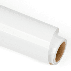 Lya Vinyl Plotterfolie Textil,30.5cm×1.8m Weiß Flexfolie Plotter Textil für Cricut und Silhouette Cameo,Textilfolie Plotter zum Aufbügeln für DIY T-Shirt,Stoff