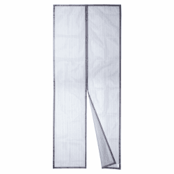 Apalus Fliegengitter Tür, Magnet Insektenschutz 120x220cm, Der Magnetvorhang Ist Ideal Für Die Balkontür, Kellertür und Terrassentür, Kinderleichte Klebemontage Ohne Bohren, Nicht Kürzbar, Grau 120x220 cm Grau