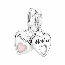 Feitery Compatible with Charms Pandora Kirschblüten Bead Charms für Damen Daughter and Mother