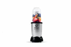 Magic Bullet, Elektrischer Mixer, Zerkleinerer, Smoothiemixer, Smoothie Maker, 200 Watt Leistung, Einfach und schnell in der Anwendung, Kompakt, Leicht zu reinigen, MBR03, Grau Grau Basispaket