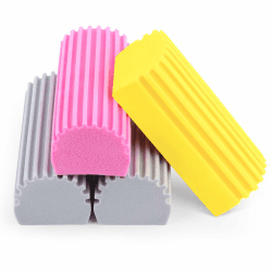 Damp Duster Schwamm, Damp Clean Duster Schwamm,Schmutzradierer Schwamm,für Fenster, Jalousien,Geländer,Sofas, Türspalten (Grau, Pink, Gelbe) (4 Stück)