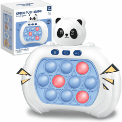 Azyh Quick Push Game Fidget Toys Pro für Kinder und Erwachsene, Handheld-Spiel, schnelles Puzzle-Spiel, Push-Bubble-Stressspielzeug, Entlastung, Partyzubehör, für Jungen und Mädchen (weißer Panda)