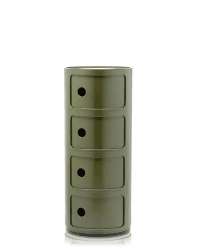 Kartell Componibili, 4 Elements, Grün, Runde Basis 4-fächer Grün