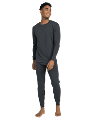 LAPASA Herren 100% Merinowolle Thermounterwäsche Set, Premium Merino Wolle Unterhemd & Unterhosen, Thermo Funktionsunterwäsche (M31 Warm/M126 Extra warm) XL M126 Extra warm Merinowolle Set Dunkelgrau (Extra Warm M126)
