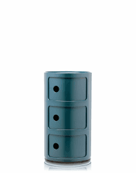 Kartell Componibili, 3 Elements, Blau, Runde Basis 3-fächer Blau