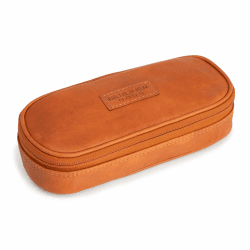 Berliner Bags Vintage Leder Federmäppchen Felix - Federmappe, Federtasche für Jungen und Mädchen - Braun
