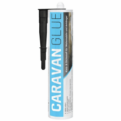 EVERGLUE Caravan Glue 1K MS Montagekleber UV-beständig 440g Kartusche MS-Polymer Kraftkleber extra stark elastischer Kleb-und Dichtstoff zum Kleben und Abdichten am Camper, Caravan, Wohnmobil schwarz