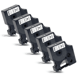 5x Labelwell 12mm x 7m Kompatibel Schriftband Ersatz für Dymo D1 45013 45013s S0720530 Schwarz auf Weiß für Dymo LabelManager 160 210D 360D 280 420P 500TS Labelpoint 250 150 Labelwriter 450 Duo