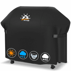 Zettum Grillabdeckung 147 CM -7130 Grill Abdeckung für Weber Genesis II Serie Heavy Duty&Wasserdicht, PU abdeckhaube für Weber Genesis E-330, E-310, S-310, S-330, S-335, S-340(147 L x 63 W x 113 H cm) 147 x 63 x 113 cm