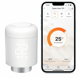 AVATTO Heizkörperthermostat Zigbee Smart Heizungsthermostat Programmierbare Thermostat Unterstützen Sprachsteuerung und Smart Life App Fernbedienung Zigbee Heizungsthermostat