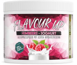 Geschmackspulver HIMBEERE JOGHURT 250g - Leckerer Geschmack und Süße - nur 10 kcal pro Portion - Vielseitig einsetzbar für Lebensmittel & Getränke - Flavour Powder - FLAVOUR UP