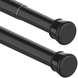 Gardinenstange Schwarz Ausziehbar Teleskopstange Vorhang Duschstange ohne Bohren Extra Dicke Duschvorhangstange Teleskop Kleiderstange für Badezimmer,Schlafzimmer Schwarz(110-165CM Φ32mm) Schwarz 110-165CM