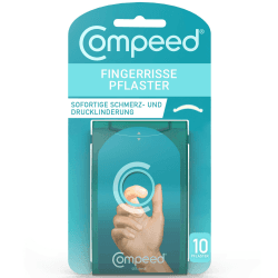 Compeed Fingerrissepflaster – Fingerpflaster mit Hydrokolloid gegen eingerissene Fingerkuppen und Risse der Nagelhaut, 10 Stück(1er Pack) 1x 10 Stück