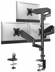 FORGING MOUNT Monitor Halterung 3 Monitore für 13-32 Zoll Bildschirme, PC Monitorhalterung öhenverstellbar, Drehbar und Schwenkbar, Neigbar, maximale Belastung 8 kg pro Arm, VESA 75/100 Triple Monitor Arm
