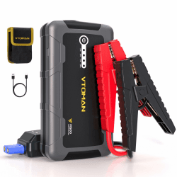 VTOMAN V1500 1500A Starthilfe Powerbank Für Pkw, 12V Autobatterie Starter Powerbank Mit Starthilfekabel, Tragbare Booster Auto Starthilfe Powerbank, Geeignet für 6.0L Benzin und 4L Diesel V1500-Black