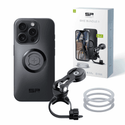 SP CONNECT Bike Bundle II | SPC+ | kompatibel mit iPhone 15 Pro | Handyhalter für Fahrradlenker | Mountainbike Rennrad Handy Halterung für iPhone 15 Pro