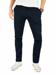 Yazubi Herren Chino Hose - Modell Kyle Slim Fit - Chinohose mit Stretchanteil 31W / 32L Blau (Night Sky 4r193924)