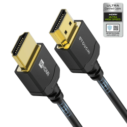 Stouchi Ultradünnes HDMI 2.1 Kabel 8K 1M, Hyper Slim HDMI 2.1 Kabel,Extrem Flexibles 8K HDMI Kabel, Unterstützt 10K 8K120 4K120 144 Hz,eARC HDR10 4:4:4 HDCP 2.2&2.3 Dolby Kompatibel mit PS5/Xbox/LG 1 Packung Delgado/1m