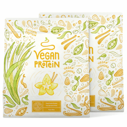 Veganes Proteinpulver | Vanille | 1.2kg Eiweißpulver | Premiumqualität Protein | Made in Germany | Alpha Foods Vanille 600g (2 Pack)