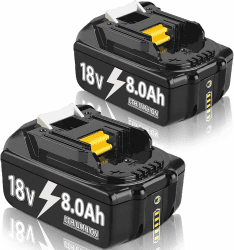 2X 18V 8.0Ah Ersatzakku für Makita BL1860B BL1860 BL1840 BL1830 BL1860B BL1815 BL1835 BL1850B BL1845 BL1850 BL1860B 194205-3 LXT-400 with LED Werkzeugakku 8000mAh AKKU