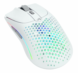 GLORIOUS Gaming Model O 2 Wireless Gaming Mouse – 2,4 GHz & Bluetooth hybrid, superleichte 68 g, Lange Akkulaufzeit, 26 k BAMF 2.0 Sensor, RGB-Beleuchtung, beidhändig, 6 Tasten, PTFE-Füße – Weiß Model O 2 Kabellos Mattweiß