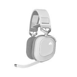 Corsair HS80 RGB USB Premium Gaming-Headset mit Dolby Audio 7.1-Surround-Sound (Mikrofon in Broadcast-Qualität, Ohrmuscheln aus Memory-Schaumstoff, Hi-Fi-Sound, Robuste Konstruktion) Weiß Verkabelt Weiß