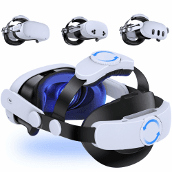 MQ2000 Serie Strap für Meta Quest 3S/3/2, Verstellbare Top Knobs Verbesserte Unterstützung Elite Headstrap, Komfort, Druckfrei für Oculus Quest 2 & Quest 3 Zubehör MQ2003