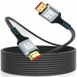 woednx HDMI Kable 5M 8K,Ultra High Speed HDMI Kabel 8K@60Hz 4K@120Hz 7680P,HDMI 2.1 Support HDR10 eARC 3D HDCP 2.2 & 2.3,Compatible with PS5/4 X-Box HDTV Blu-ray Player/Monitor/Laptop 5Meters