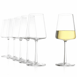 Stölzle Lausitz Weißweingläser Power 6er-Set 400 ml – Moderne Weingläser für maximale Aromaentfaltung von Weißwein – Edler Weißweinkelch aus Kristallglas – Spülmaschinen- & Stoßfest, Made in Germany Weißweingläser - 400 ml