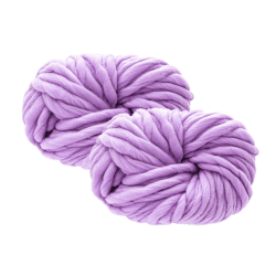 Maxee Sperrige Armstricken Wolle 500g (2 * 250 g), Roving Garn zum Handstricken Häkeln, Grobe Isländische Wolle, Grobstrick Weiches Wollgarn, Dicke Wolle Garn für Decke Stricken - (Violett) 06-Violett Dicke wolle