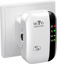 WiFi Extender Booster, WLAN Repeater WLAN Verstärker WiFi Extender bis zu 5000sq.ft Mit Repeater/AP Modus, Long Range Amplifier mit Ethernet Port zu Allen WLAN Geräten, 1-Key Setup, Access Point Weiß