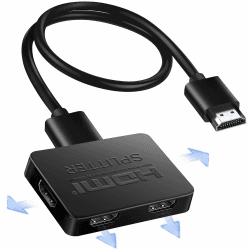 avedio links HDMI Splitter 1 in 4 Out mit 1.2M HDMI Kable, 4K HDMI Verteiler 1 auf 4 (Mirror Only), HDMI Switch 1 in 4 Out, hdmi 1 in 4 Out für Xbox PS5 Fire Stick Roku Blu-Ray Player DVD hdmi splitter 1X4