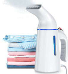 Blesgam Steamer Dampfglätter, 40S Fast Wrinkle Remover Steamer, 120ML Reisebügeleisen Wassertank Reise Dampfglätter, Dampfbürste für Kleidung Dampfbügeleisen Hemdenbügler,GY169, Weiß GY169W