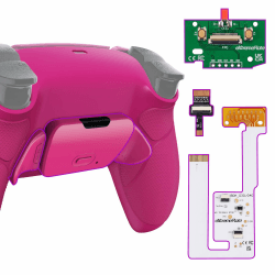 eXtremeRate Konfiguriert Rise V3 Remap Kit für ps5 Controller BDM-030/040/050, Upgrade Board & Gummiert Grips Case Rückgehäuse & Back Paddles Zubehör für ps5-Nova Pink