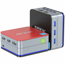 GMKtec G2 Desktop Mini PC Intel N100 12GB DDR5 512GB SSD Dual LAN, Mini Computer 1000Mbps, 4K Triple Display, WiFi6, BT5.2, HDMI*2+DP Energieeffizient, Micro PC G2 N100 12+512