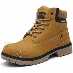 Eagsouni Winterschuhe Herren Damen Gefütterte Stiefel Warm Schneestiefel Wasserdicht Winterstiefel Winter Boots Outdoor 39 EU Braun