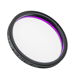 Svbony SV220 Astro Dual Schmalband Filter, 2 Zoll 7nm H-Alpha OIII Filter, Gegen Lichtverschmutzung Geeignet für CMOS Farbkameras, Teleskop Filter für Astrofotografie von Emissionsnebeln 2"