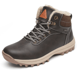 PASTAZA Warme Winterschuhe Herren Damen Winterstiefel Outdoor Winterboots Gefüttert Schneestiefel 42 EU Braun