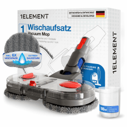 Wischaufsatz für Dyson – elektrischer Bodenwischaufsatz – kompatibel mit Dyson Staubsaugern V7, V8, V10, V11, V15, Gen5 – 50dB-Motor – abnehmbarer Wassertank – inkl. 6 Wischmopps – alle Böden