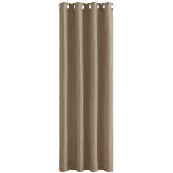 PONY DANCE Blickdichter Vorhang Ösenschal - 1 Stück H 260 x B 140 cm Abdunkelnde Vorhänge mit Ösen Gardinen Wohnzimmer Modern Thermovorhang gegen Kälte, Cappuccino H260 x B140 cm (1er Pack) Cappuccino