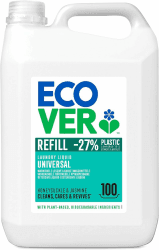 Ecover Waschmittel Universal Hibiskus & Jasmin (5L/100 Waschladungen), Flüssigwaschmittel mit pflanzenbasierten Inhaltsstoffen, pflegendes Vollwaschmittel für Erhalt und Schutz der Kleidung 5 l (1er Pack)