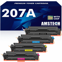 207A MFP M283fdw 207X Toner: Kompatibel für HP Color Laserjet Pro MFP M283fdw M255dw M282nw M283fdn M255nw W2210A W2211A W2212A W2213A - Schwarz Cyan Gelb Magenta Mit Chip 4-Pack ///207A Schwarz Cyan Gelb Magenta