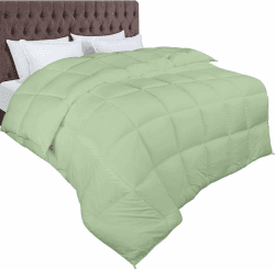 Utopia Bedding Bettdecke 220 x 240 cm, Zudecke 370 GSM Füllung, Plüsch-Bettdecke, Ganzjahresdecke, Gesteppte Steppdecke, Alternativ-Bettdecke, Super Weiche Kuschelige (Salbei Grün) 220 x 240 cm Salbeigrün