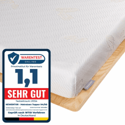 Newentor® Matratzen Topper 160x200cm H4 H5 Hart, Matratzentopper 160x200 Gel Boxspringbett Schlafsofa, Mattress Topper 160x200 Bett Gelschaum Bezug Kaltschaum 7CM Höhe 160x200x7cm H4/H5 100 bis 120KG